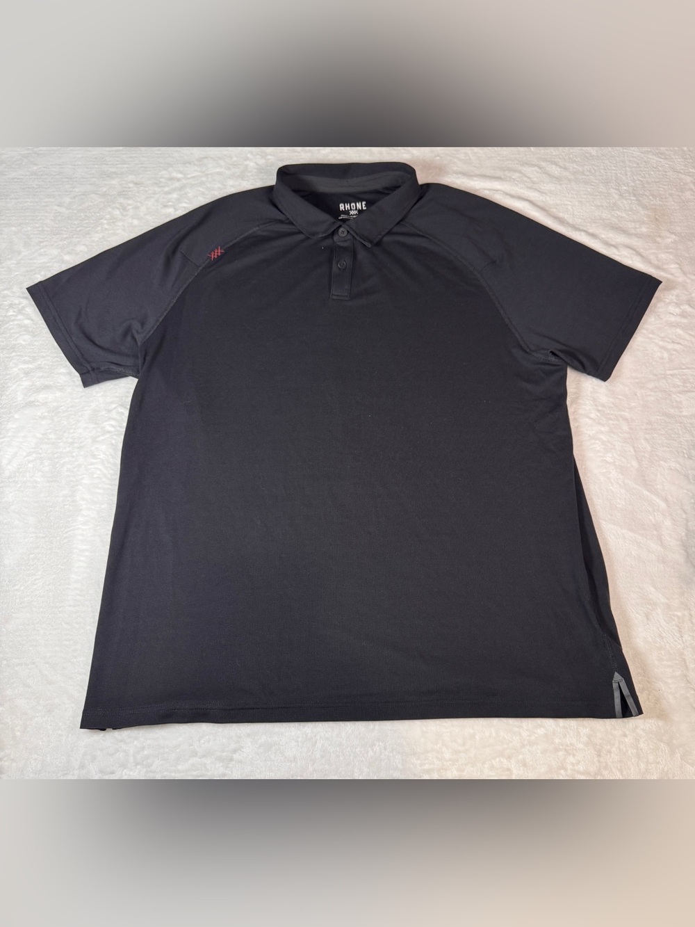 Rhone Men’s XL Black Performance Polo Shirt Tencel Stretch Golf Athletic